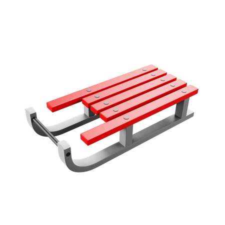 Wooden Sledge  3D Icon