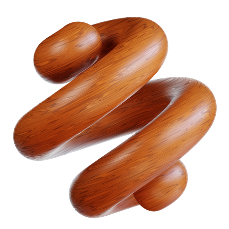 Wooden Spiral  3D Icon