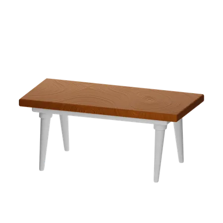 Modern Minimalist A Wooden Table 3 D Icon Illustration 3D Icon