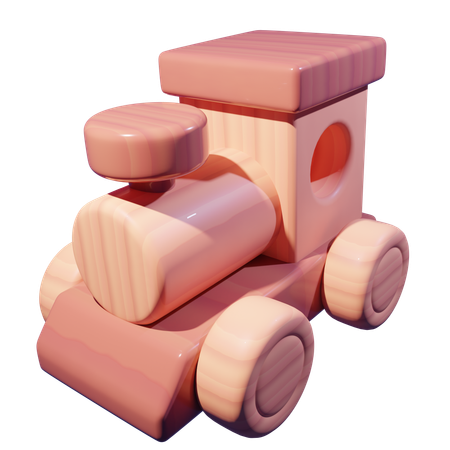 Wooden Train  3D Icon