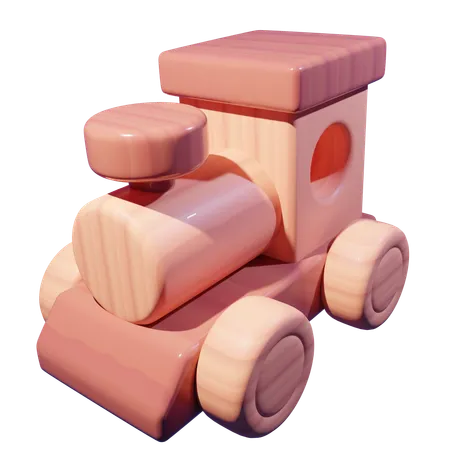 Wooden Train From Kid Toys 3D Icon