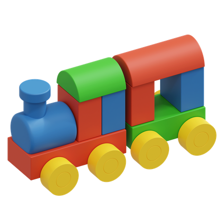 Wooden Train Toy  3D Icon