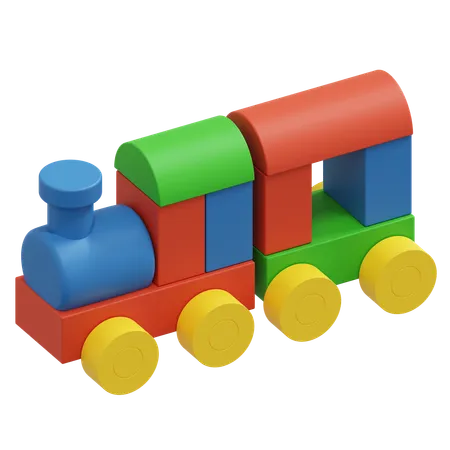 Wooden Train Toy 3 D Icon Kids Toys Illustration 3D Icon