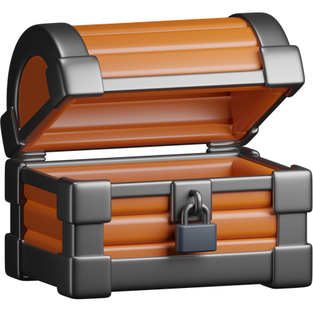 Wooden Treasure Chest  3D Icon