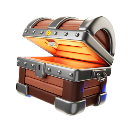Wooden Treasure Chest  3D Icon