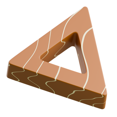 Wooden Triangular Frame  3D Icon