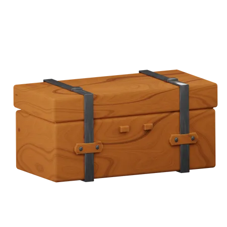 Wooden Trunk  3D Icon