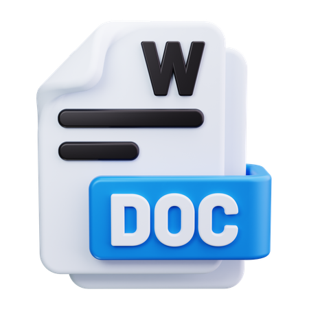 Word Document  3D Icon