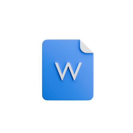 Word-Datei  3D Icon