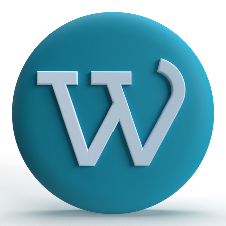 Wordpress  3D Icon