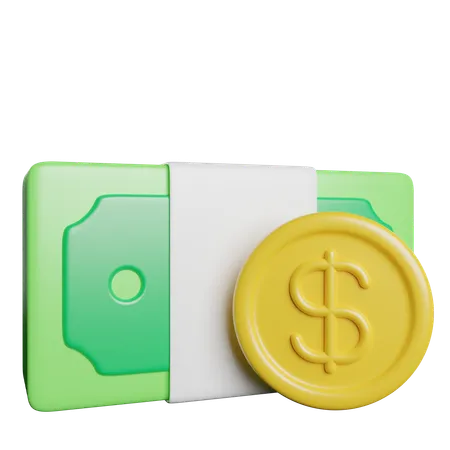 お金 現金 通貨 3D Icon