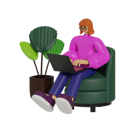 Work Anywhere, The Benefits of Mobile Computing  3D Icon