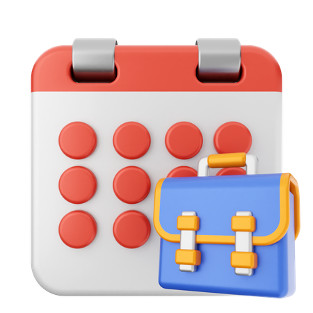 Work Calendar  3D Icon