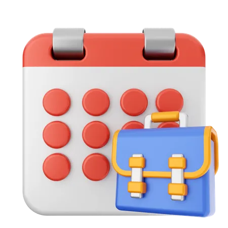 Work Calendar  3D Icon