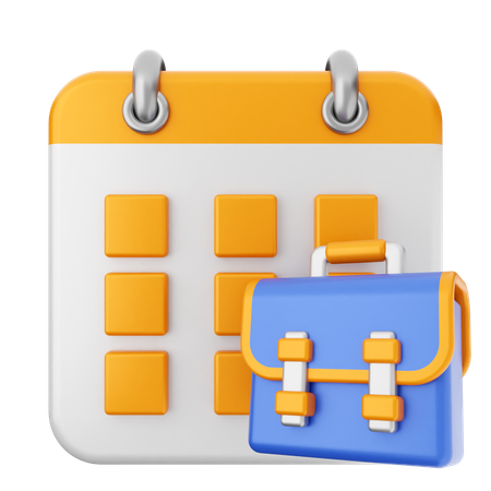 Work Calendar  3D Icon