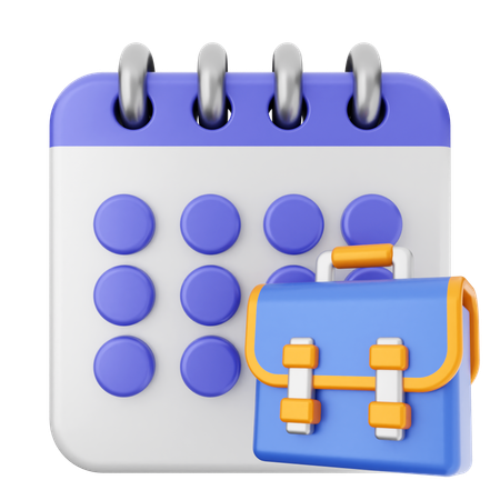 Work Calendar  3D Icon