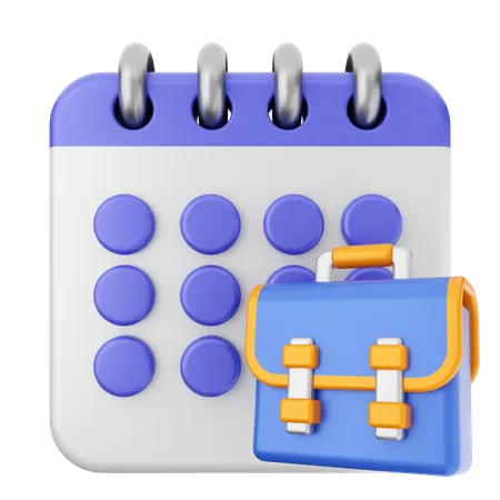 Work Calendar  3D Icon