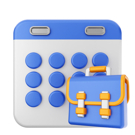 Work Calendar  3D Icon