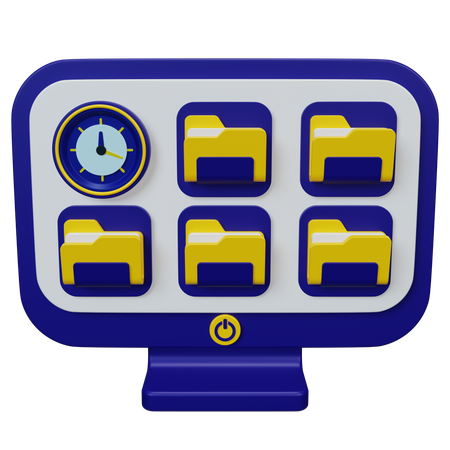 작업 마감일  3D Icon