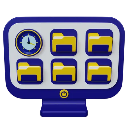 작업 마감일  3D Icon
