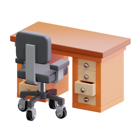 Work Desk  3D Icon