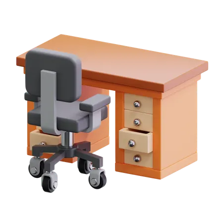 Work Desk  3D Icon