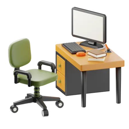 Work Desk  3D Icon