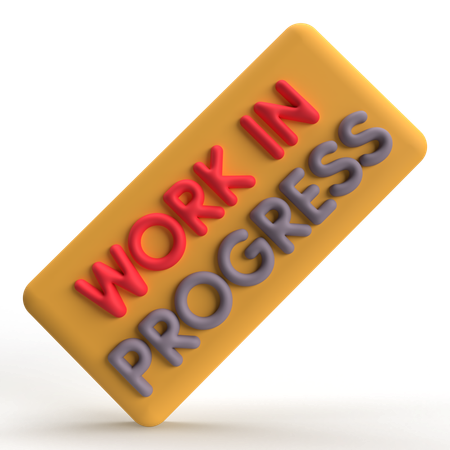Work In Progress  3D Icon