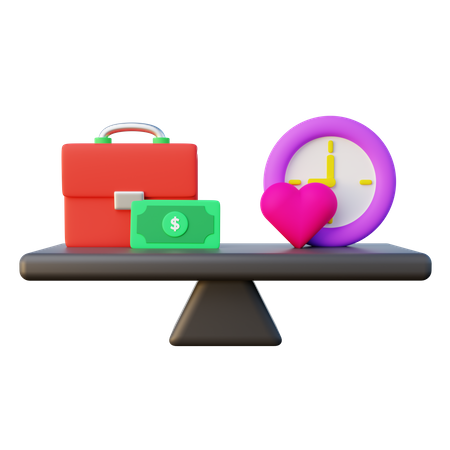 Work Life Balance  3D Icon