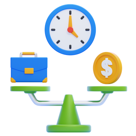 Work Life Balance  3D Icon