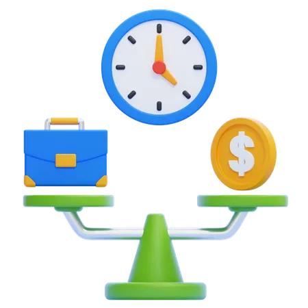 Work Life Balance  3D Icon