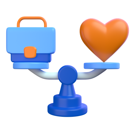 Work Life Balance  3D Icon