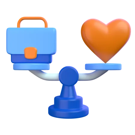 Work Life Balance  3D Icon