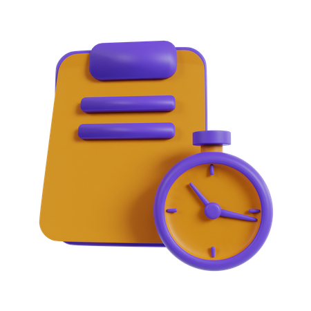 Work On Time  3D Icon