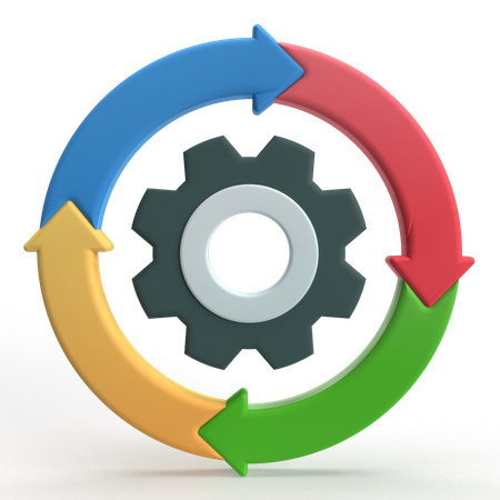Work Process  3D Icon
