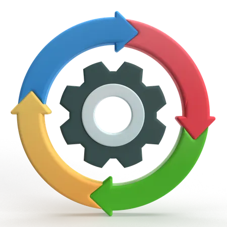 Work Process  3D Icon