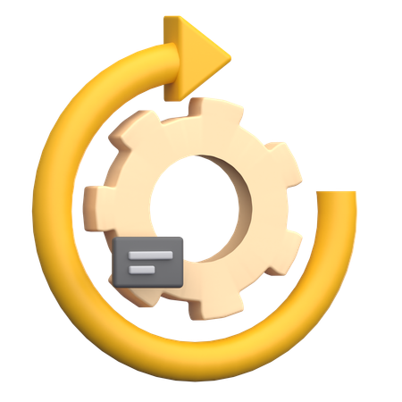 Work Process  3D Icon