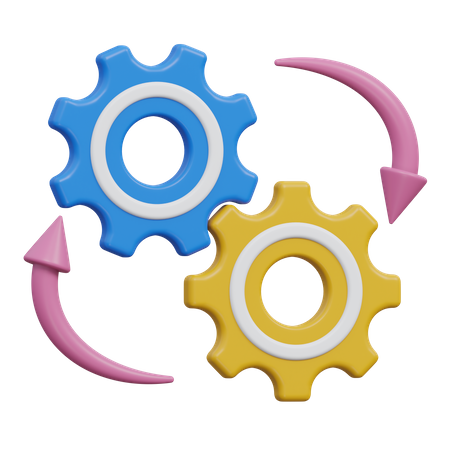 Work Process  3D Icon