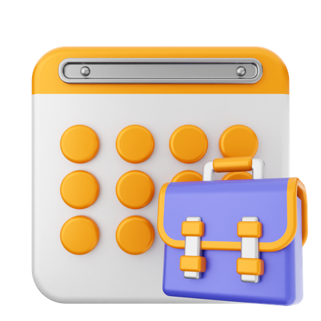 Work Suit Calendar  3D Icon