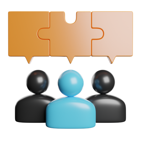 Work Team  3D Icon