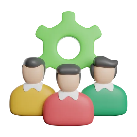 Work Team  3D Icon