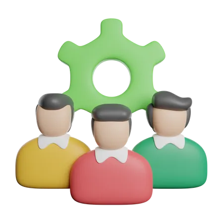 Work Team Management 3D Icon