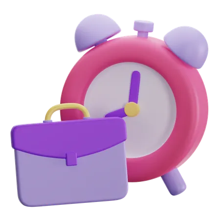 Work Time 3 D Time Management 3D Icon