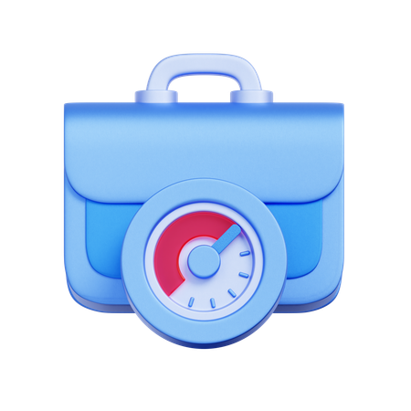 作業タイマーブリーフケース  3D Icon