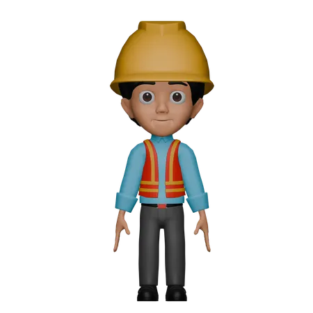 Worker  3D Icon