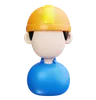 Worker with Helmet