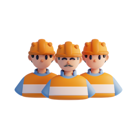 Workers  3D Icon