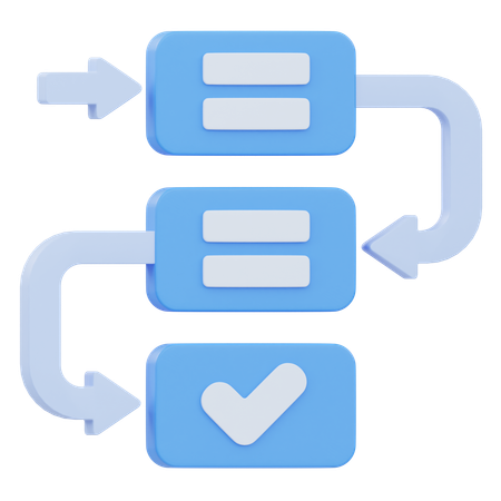 Workflow  3D Icon