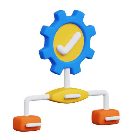 ワークフロー  3D Icon