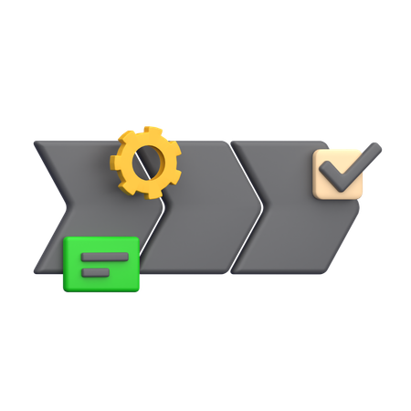 Workflow  3D Icon